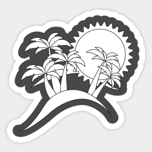 Beach sunset Sticker